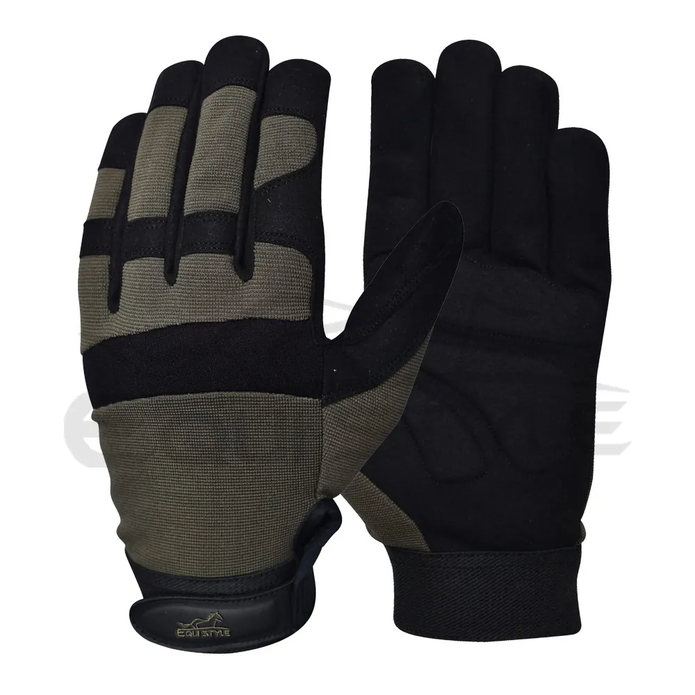 Winter Hunting Gloves Green Suede Amara Spandex Custom Sizes S M XL Protective Hand Hunting Gloves For Men Wholesale Prices