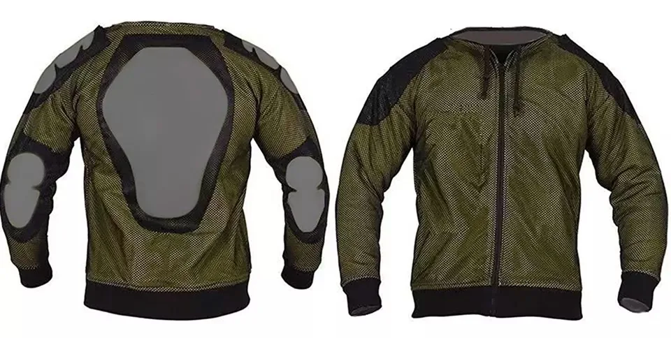 high quality aramid lined padded wholesaler protective Motorcycle Biker Hoodie Jacket Off-Road Racing custom logo size design