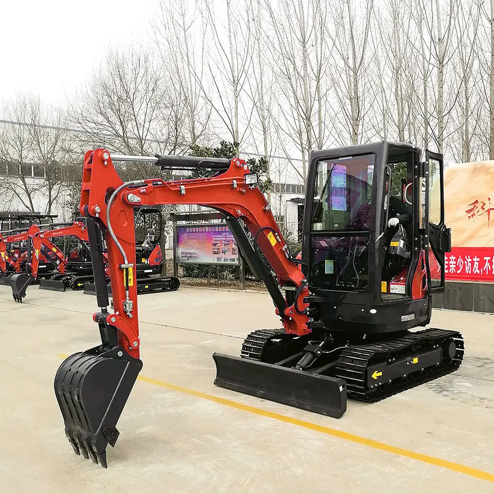 Hydraulic Excavator Mini Excavators Small Crawler Digger CE EPA Austria 1ton 2 Ton 3ton Farmer Motor Cylinder Training