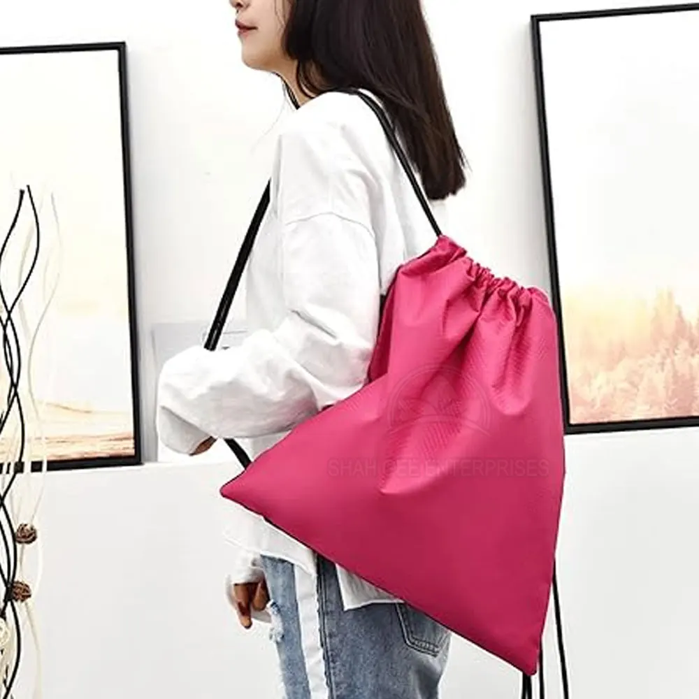 Best Selling Unisex Polyester Drawstring Bags Customizable Logo Breathable Carryall with Cotton Lining Fashion Style Wholesale