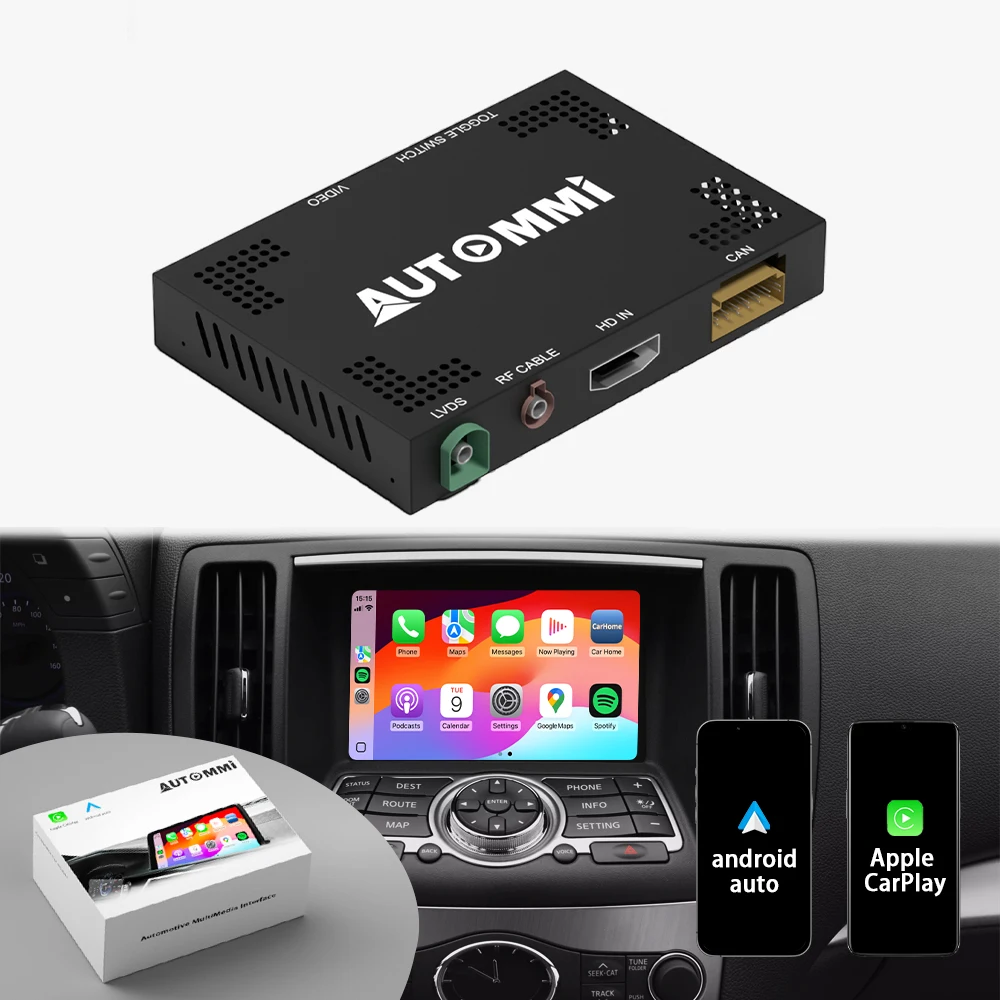 Автоматический беспроводной Apple CarPlay Android Auto для 2009-2012 Infiniti G35 FX35 FX50 EX25 EX35