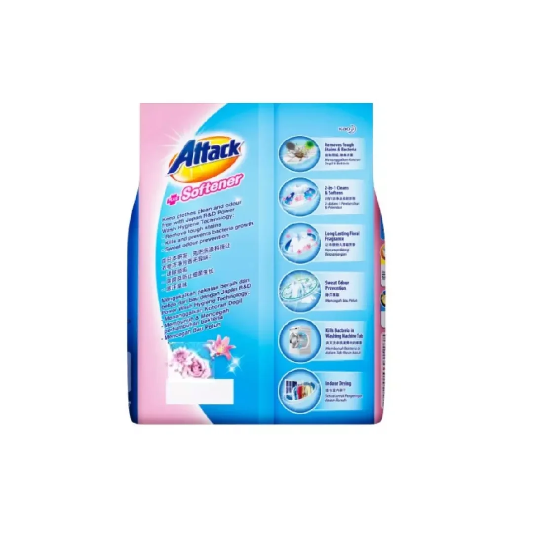 Daily Household Eco-Friendly Detergent Powder 1.4kg High Foam Softener Sweet Floral Attack Laundry Powder for Stain Removal