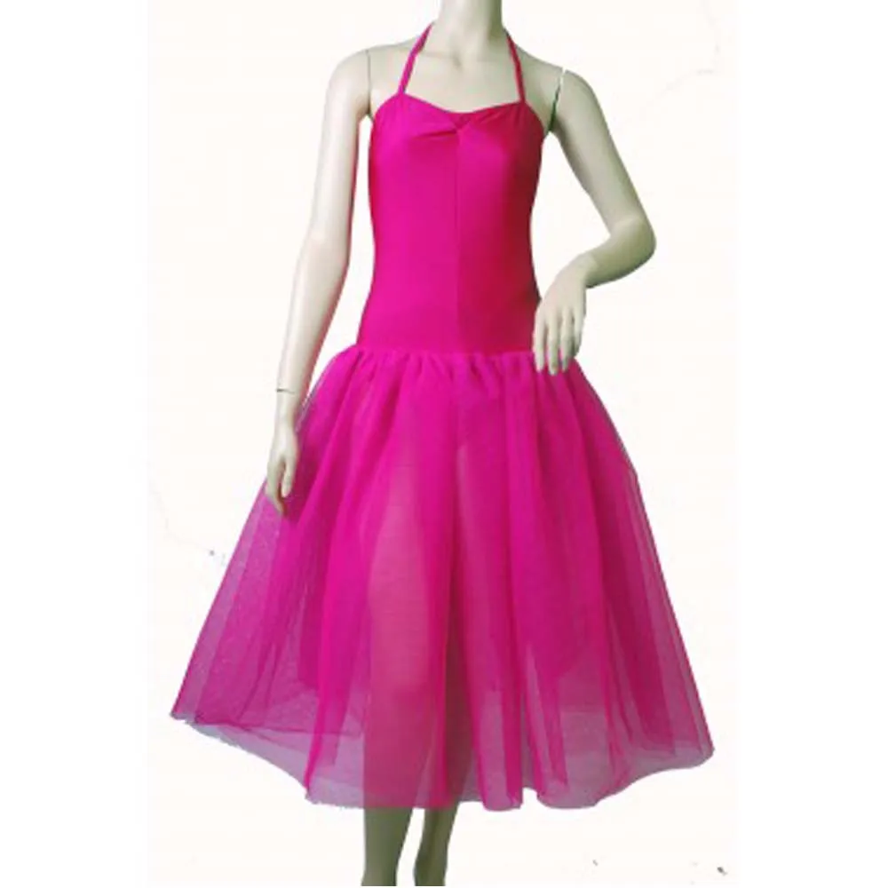 Romantic Tutu in Liquid Foil with 3 layers of net to calf length to achieve maximum stiffness and durability for girls and women