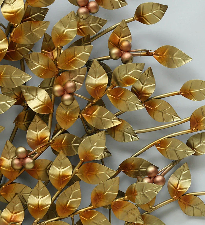 Latest Design Metal Golden Tree Antique Wall Art Metal Design Metal Interior Art Frame House Decoration Inside Arts Supplies