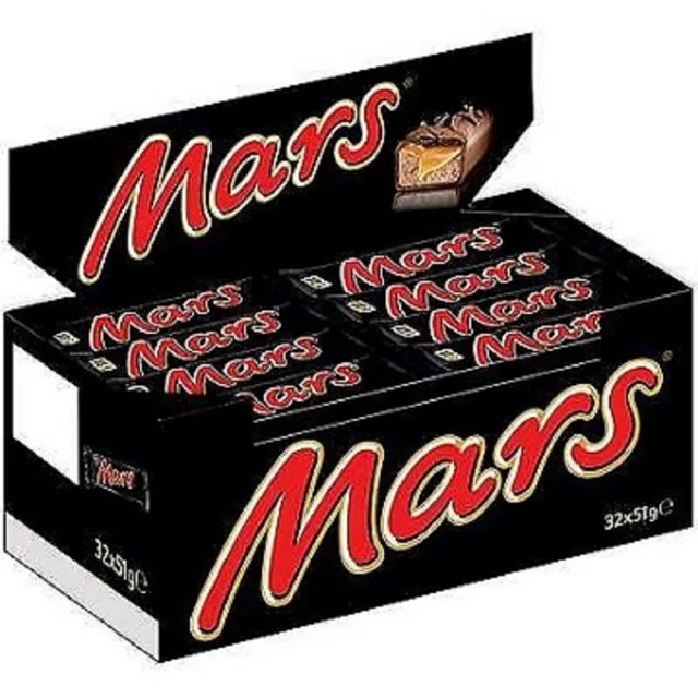 Плитка шоколада Mars с липкой карамелью и мягкой нугой внутри 51 г (упаковка по 8 штук)