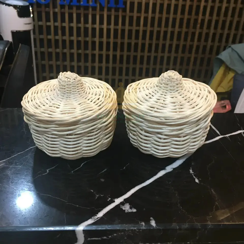 Handmade Safety Kids Rattan Baking Set Kitchen Toys Cooking Play Toys