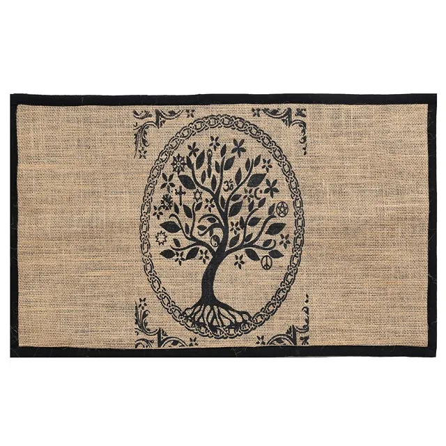 Cotton Jute Burlap Textured Tapestry Table Cover Handmade Home Decor Wonderful Indian Table cloths