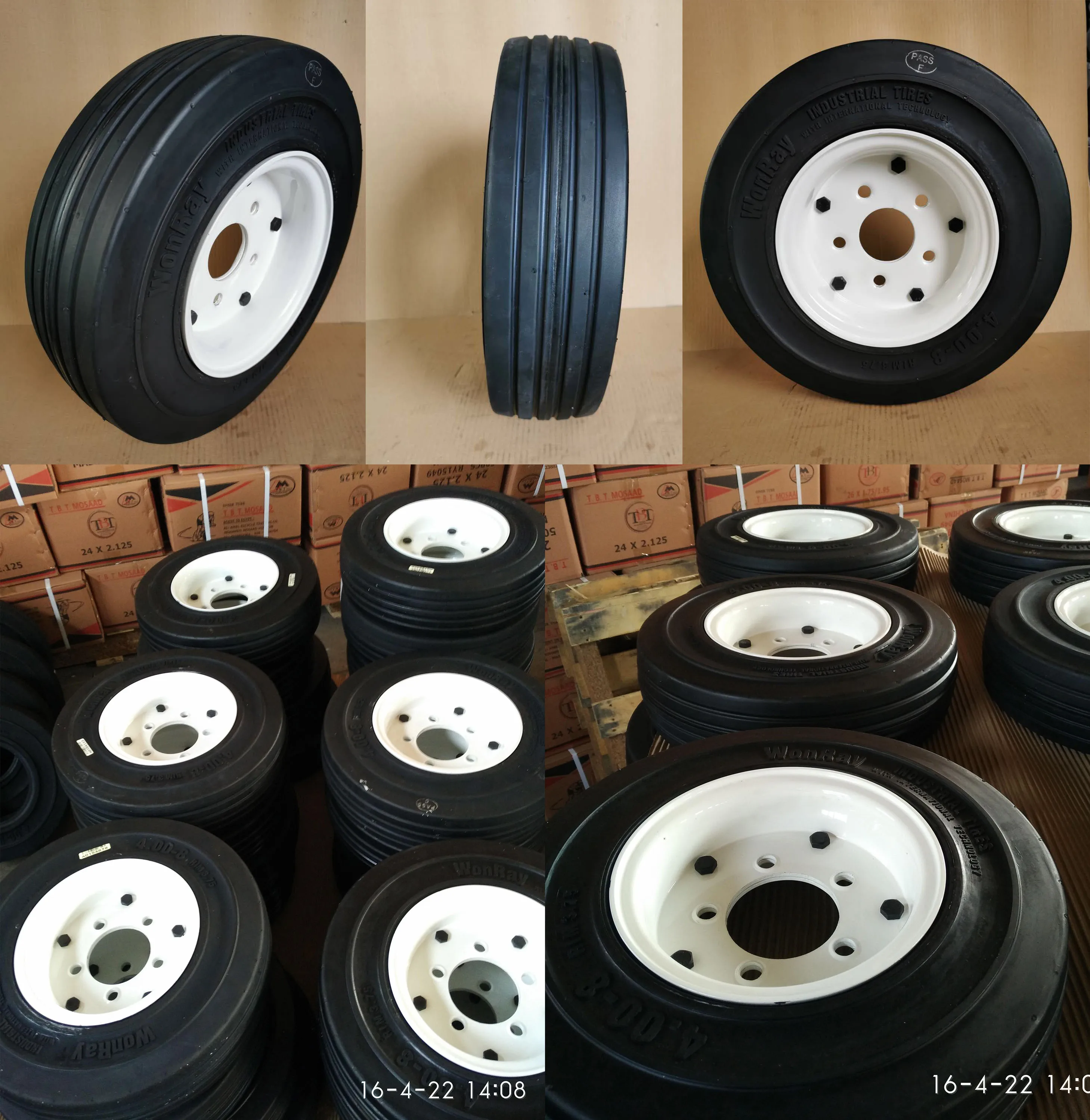 5000 hours lifespan Solid Tires 4.00-8 400-8 with rim Forklift Wheels llantas Aviation Parts