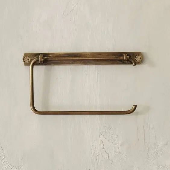 Wholesale Safety Pin Shaped Single Towel Rail Customizable Brass Bathroom Hook Towel/Cloths Bar High Selling Factory Customized