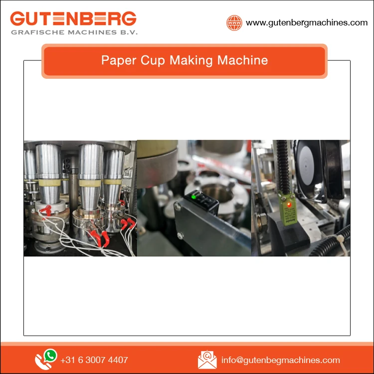 Butterfly Design Automatic Grade Single or Double PE Coated Paper Cup Product Making or Forming Machine with Handle