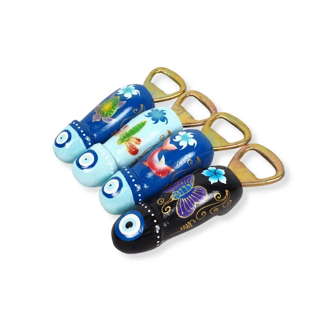 Wooden Personalized Bottle Opener Custom Color and Shape Wooden Penis Bottle Opener for Kitchen Tool