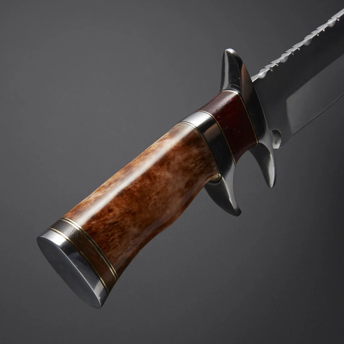 High Quality Custom Classic Bowie Hunting Knife with Bone Handle OEM Support with leather sheath hot sale Stainless steel