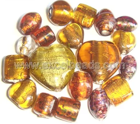 wholesale silver foil winding wire transfer beads murano glass beads for jewelry making