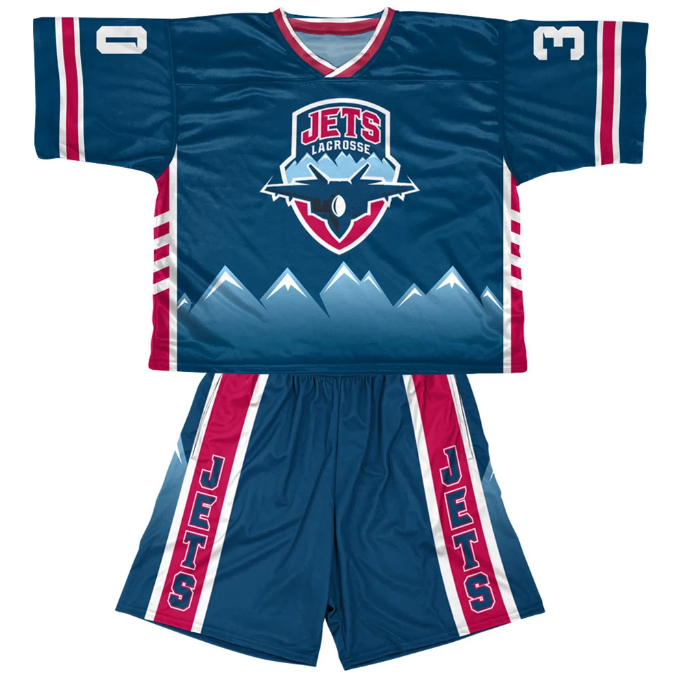 Digital Printing Custom Made Design Lacrosse Team Jersey Sportswear Sublimated Lacrosse Uniforms