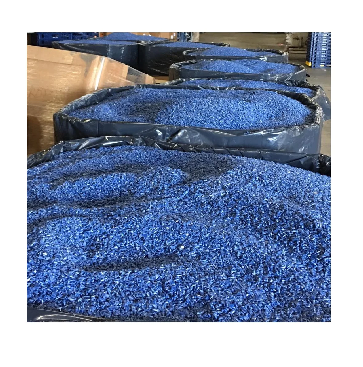 Hdpe перемолоть ящики пластиковые царапины синие барабаны царапины/переработанного качества синий