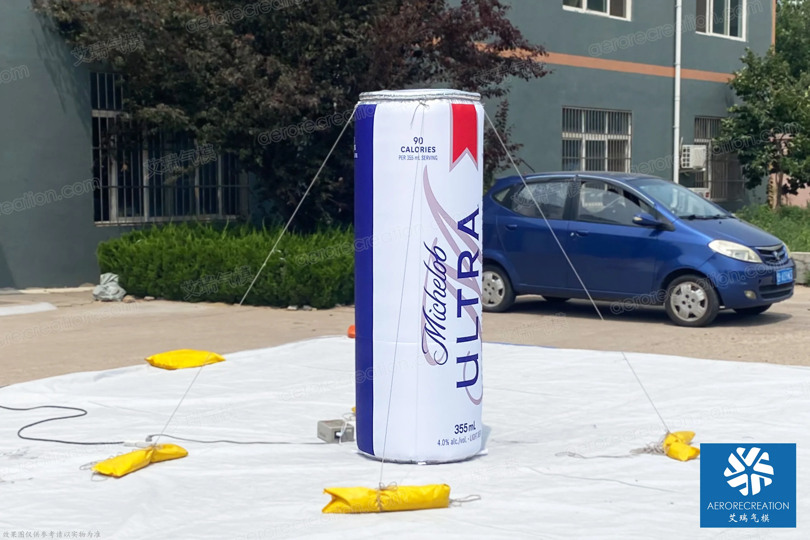 2m Branded Outdoor Inflatable Advertising Beer Can Blow Up Bottle Customized Giant Airtight Inflatable Can