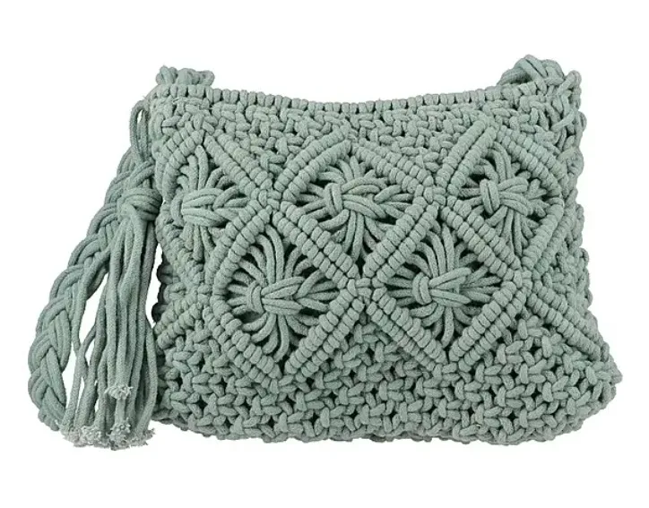 Sustainable Square Crochet Handmade Bag Bohemian  Design Crochet Bag Wool Crochet Bags with Different Sizes