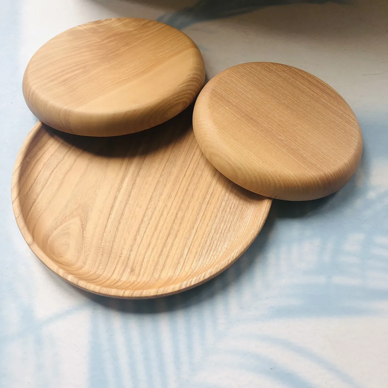Factory OEM Home Kitchen Many Sizes Natural Wooden Tray Plates, Tableware Utensil Handmade By VITRAPRO