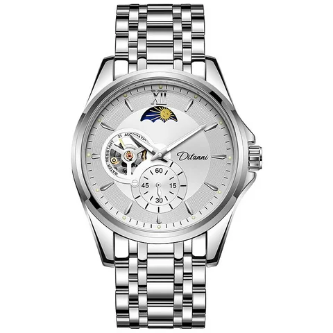 lady men unisex custom made automatic style eta Waterproof luxury 4a skeleton mechanical watch