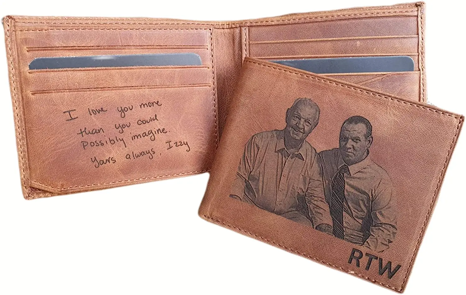 Genuine Cow Leather Laser Engraved Logo Wallet Wholesale Custom Genuine Leather Wallet for men