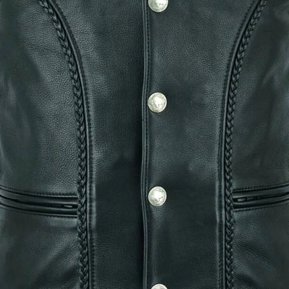 High Quality Genuine Leather Biker Motorcycle Vest Motorbike Vest Made Thick Leather Leather Motorbike vest in pk