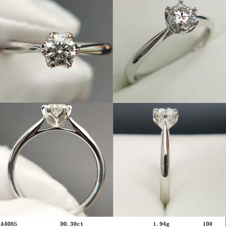 Color Twist Arm Ring IGI Lab-grown Diamonds for Wedding Band New Arrival Classic Style 6 Claws 14K Gold White Engagement Ring