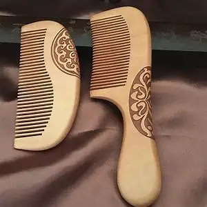 Wooden Sandalwood Comb Hair Combs for Women Premium Anti-Static Peach Wooden Hair Comb