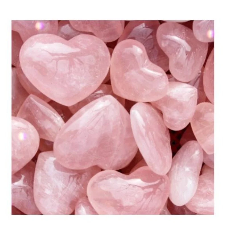 Wholesale Rose Quartz Crystal Heart For Sale Rose Quartz Puffy Heart High Quality Gemstone Heart in Bulk