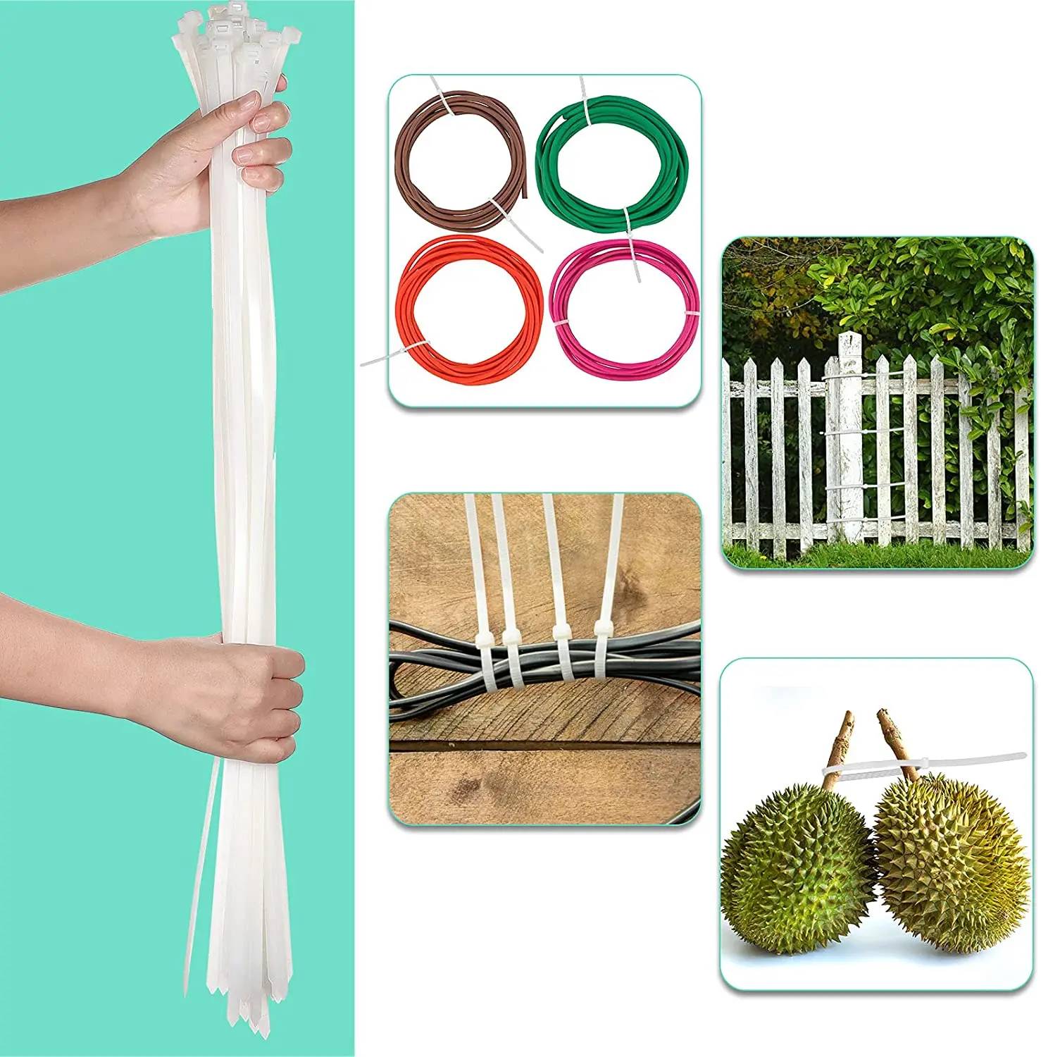 Heavy Duty Nylon66 Plastic Cable Ties/Zip Ties and Durable Tie Wraps for Bundling