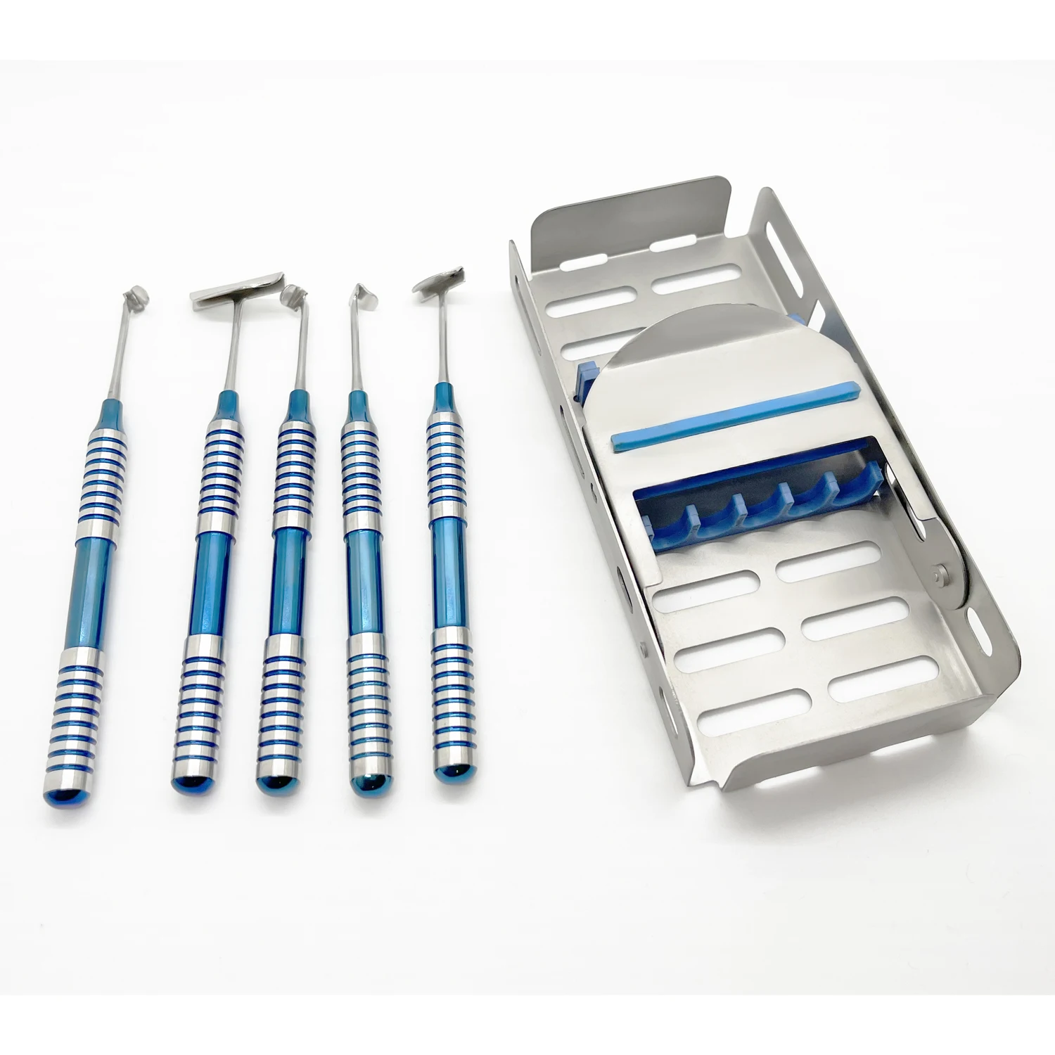 5 Pcs Set Soft Brushing Kit Dental Instruments Implant Lingual Flaps Surgery with Cassette