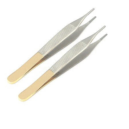 Micro Adson Tissue Plier TC Plain Tweezer 12cm Dental Surgical Forceps Instruments