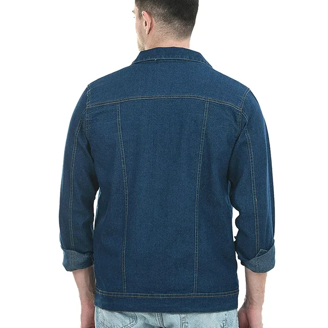 OEM Custom design fashion streetwear denim jacket high quality men bleach washed denim jeans jacket for men