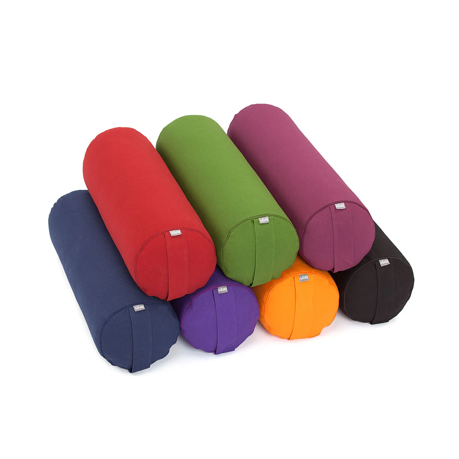 High Quality round Yoga Bolster Fabric Pillow for Back Massage Washable Seat Cushion Filled with Buckwheat Hulls for Therapy Use