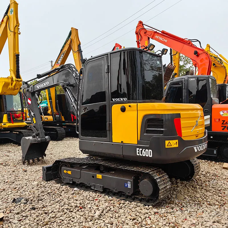 Used Low Working Hours volvo EC60D Mini Excavator for Cheap Sale Small Machine VolvoEC55D