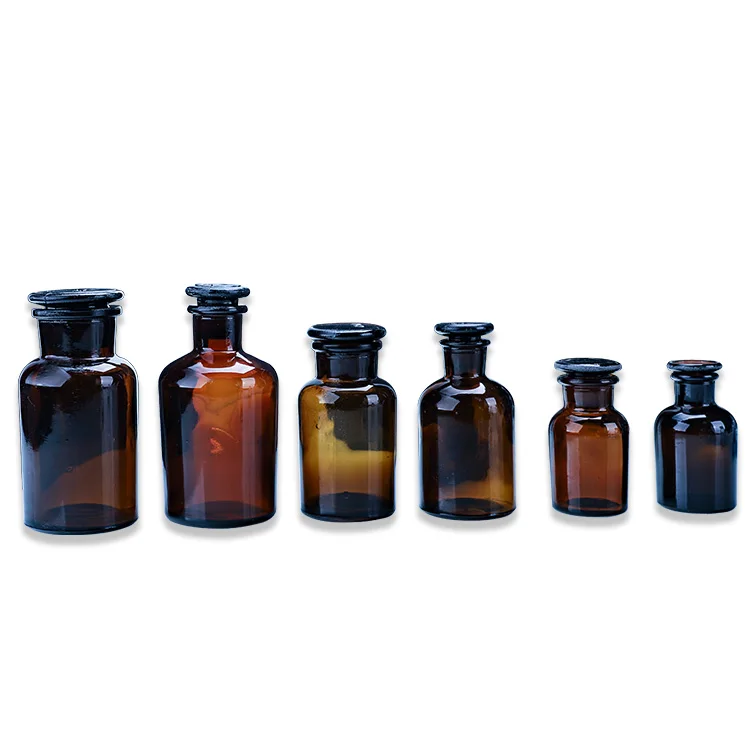 wholesale high quality amber biochemistry laboratory uses reagent bottle