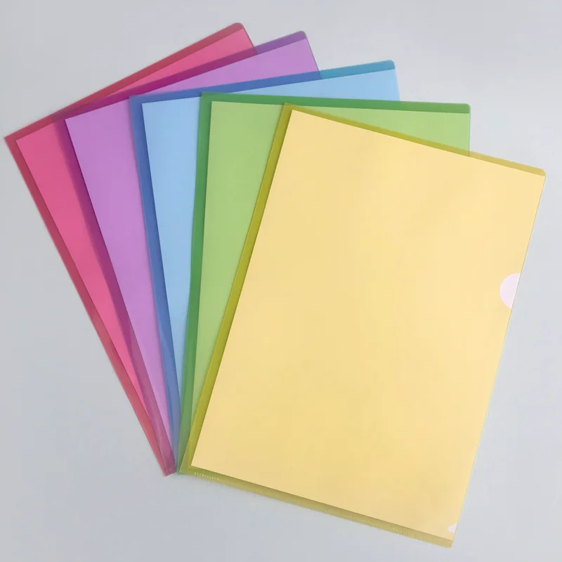 Cut Flush Folders Plastic File Document Wallet Folders A4 Sheet Protectors File Protection Covers