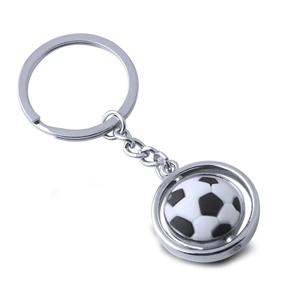 Customized plastic 3D football Keychain soccer key chain mini keychain PVC Keychain Custom Logo 3D Football Ball
