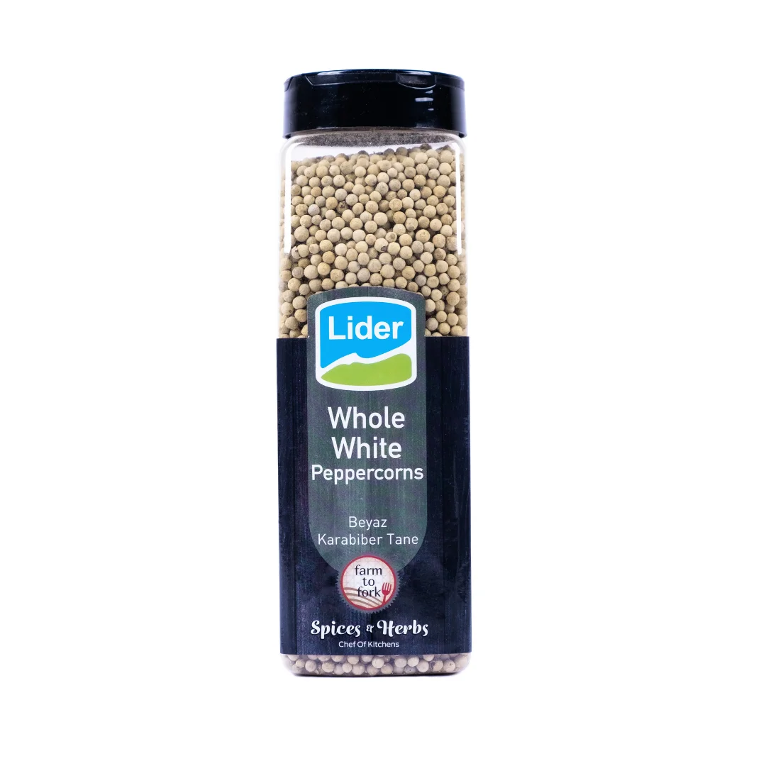 LIDER Whole White Peppercorns 575G Turkish Spice Turkish Herb White Peppecorns Herb Seasoning Farm to Fork Seasonings and Herbs