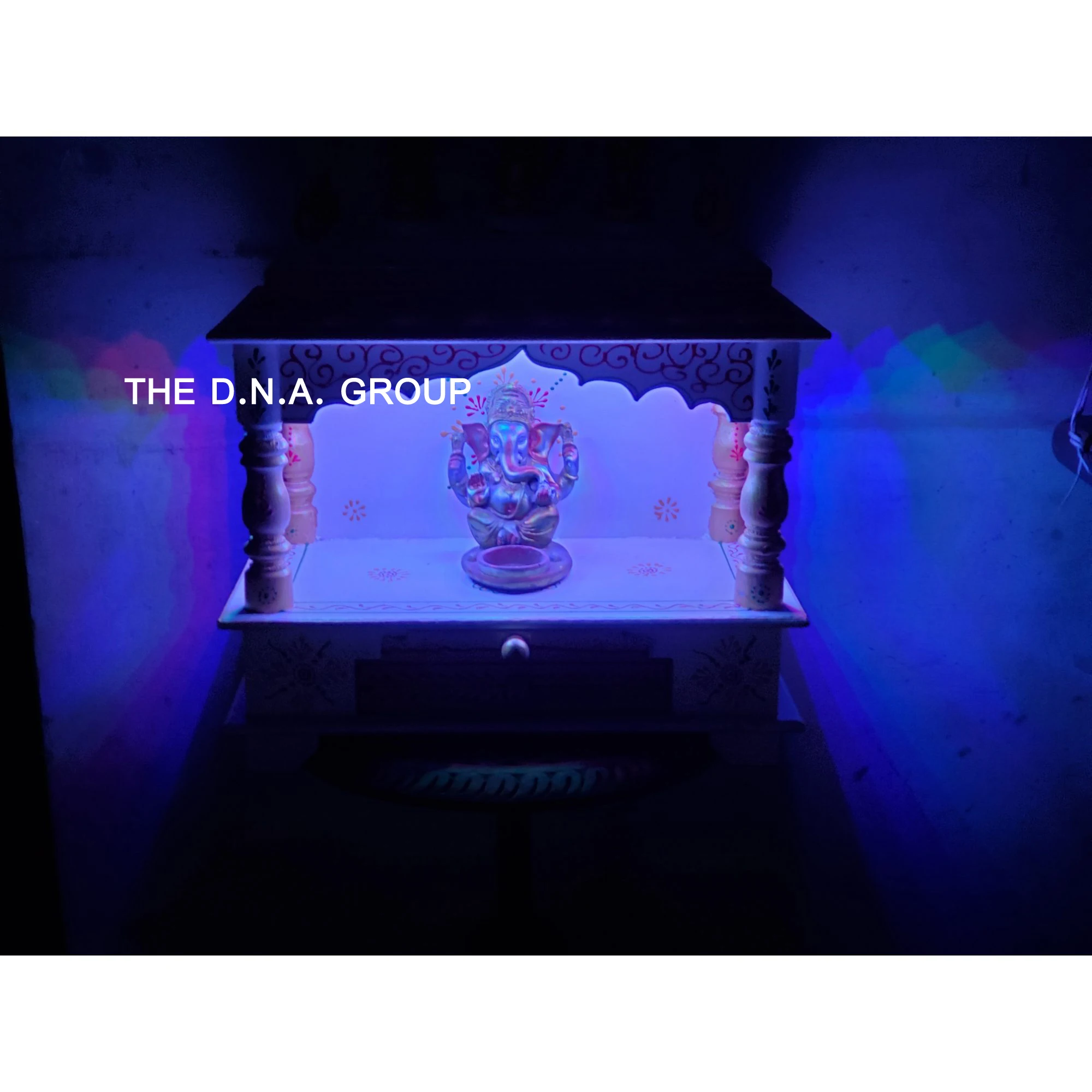 Indian Wooden Temple Jodhpuri Handcrafted Mandir Pooja Ghar Mandapam For Worship Indian Spiritual Holy Temple Home Decor Art