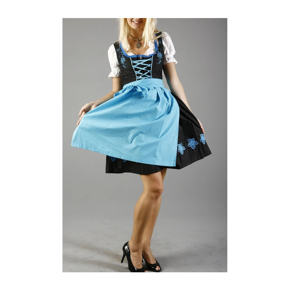 Оптовая продажа традиционное платье Dirndl для зрелых дам с красивым воротником 100% хлопок/индивидуальный дизайн/немецкое Платье