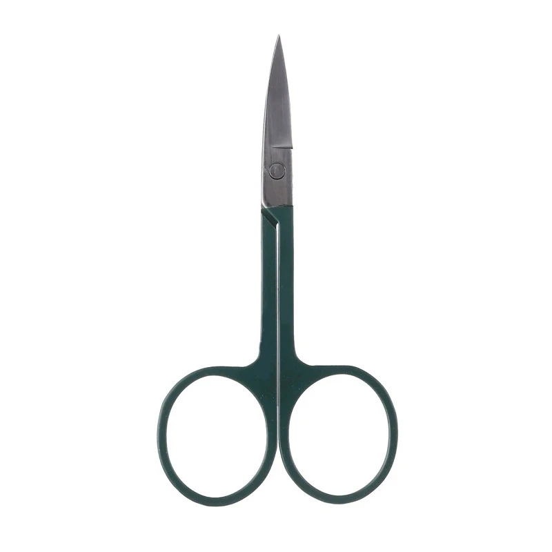 Red Purple Blue Stainless Steel Small Tilted Tip Cuticle Scissors Cut Manicure Trimming Large Loop Scissors