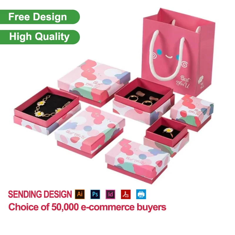 Bowknot Jewelry Storage Box Ring Necklace Bracelet Pendant Earrings Cover Jewelry Packaging Gift Box
