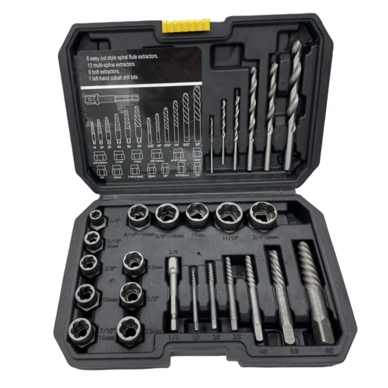 26PCS Damaged Disconnecting Screws and Nuts Extractor Removal Tool Set