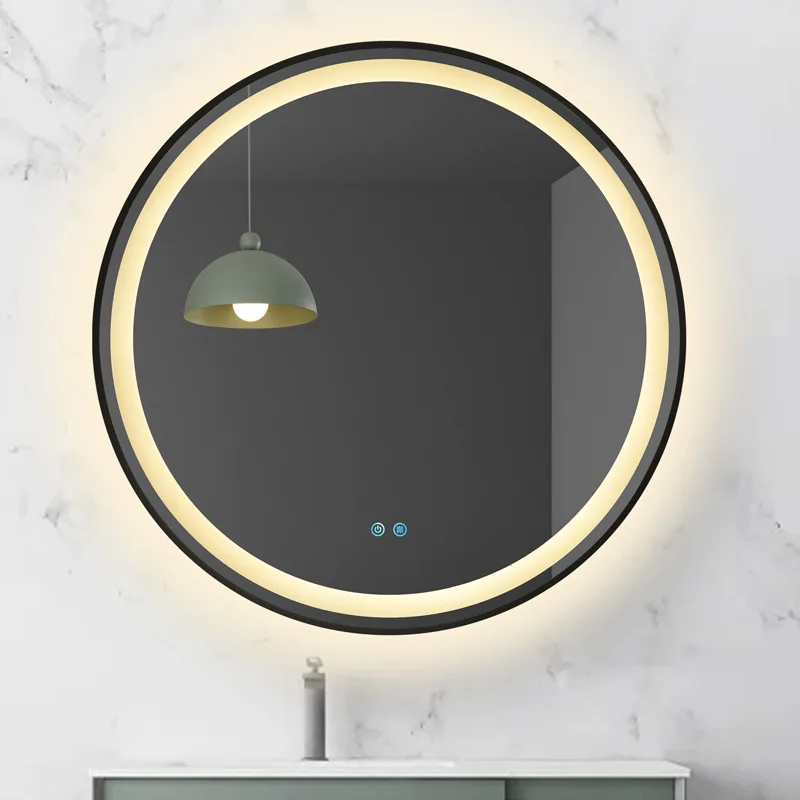 Bluetooth stepless dimming makeup toilet touch defogging circle mirror lamp led indoor modern wall lamps smart home lights
