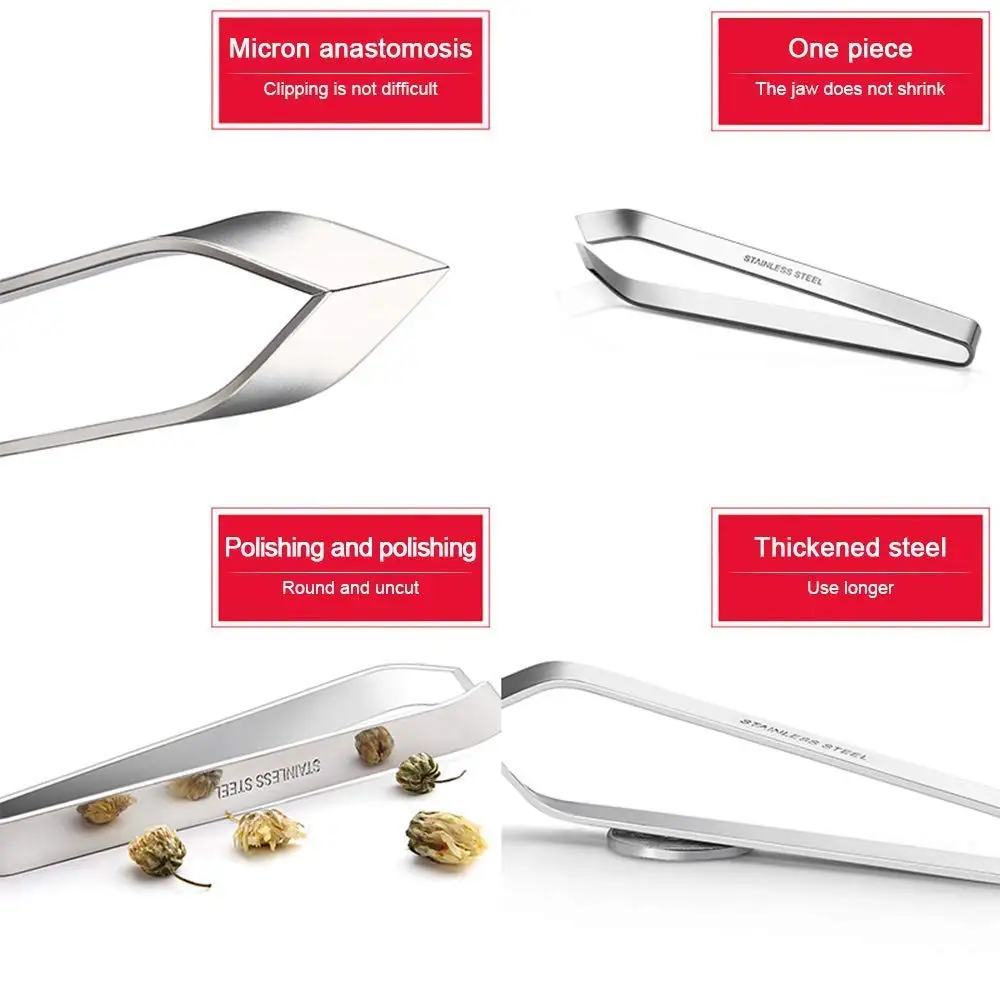 High Selling  Stainless Steel Fish Bone Remover Pincer Puller Tweezer Tongs Pick-Up Tool Pliers for Chef Cooking Utensils 1 Pc.