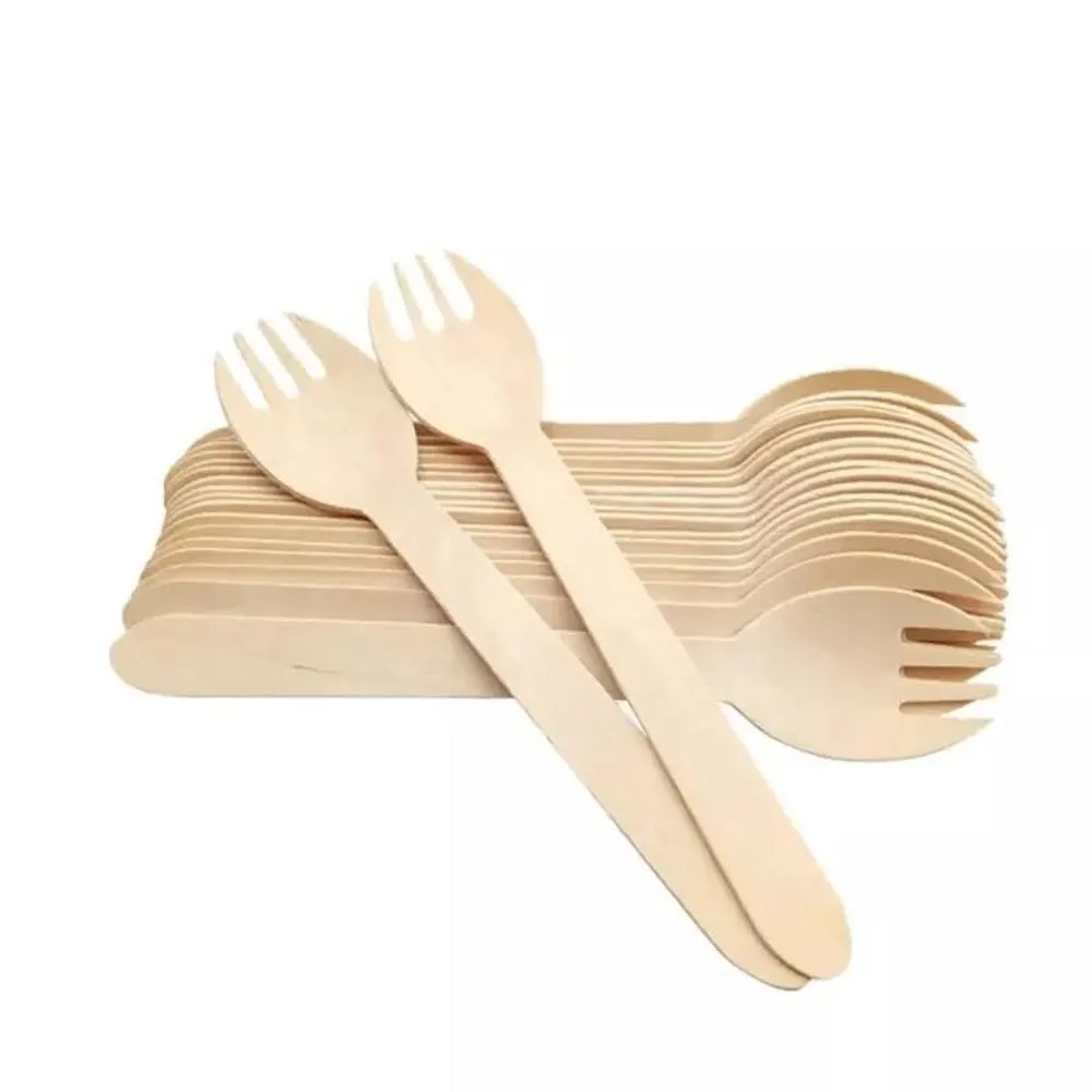 Natural Food Grade Wooden Crafted Sustainable Tableware 140mm 160mm Forks for Sale from Indian Supplier