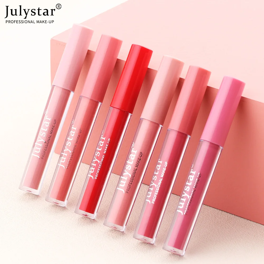 Low order matte lip glaze matte lipstick non-stick cup does not fade lip gloss brand cosmetics wholesale