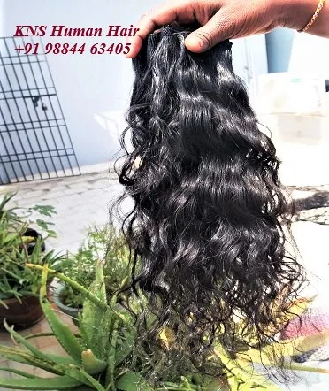 Silky virgin wavy hair