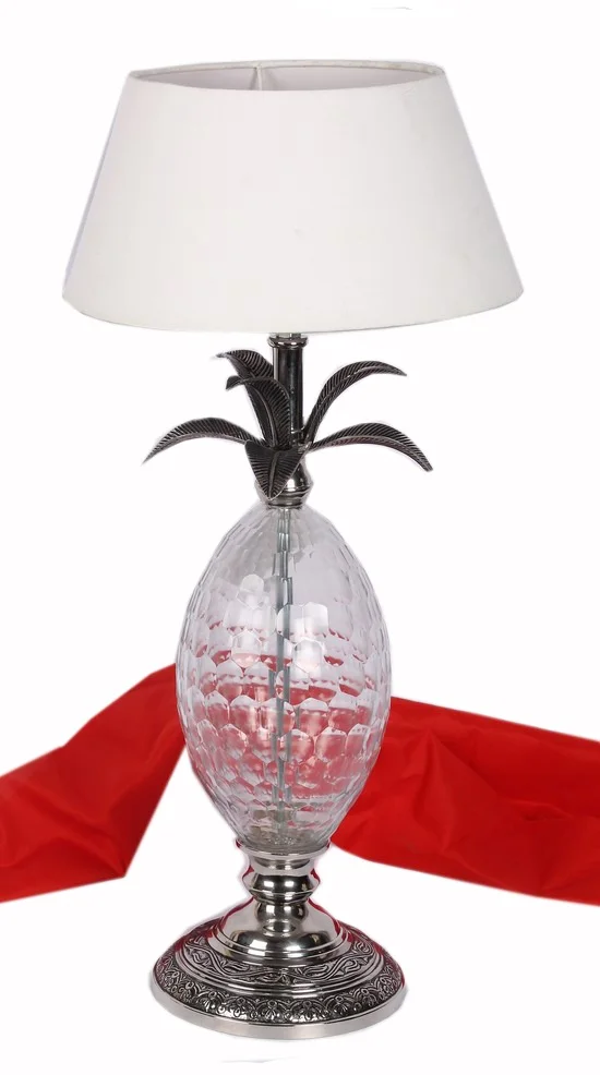 Modern Designer Table Lamp with Crystal Glass Brass PC Body round Wood Shade LED Light Source 110V for House Decoration Room Use