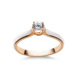 Best Selling Classics 14K GOLD JEWELRY Engagement Ring 14K Gold Jewelry With Cubic Zirconia HTJ Brand Vietnam Manufacturer